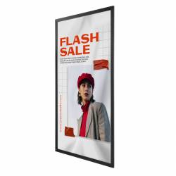 Cadre grand format à clapets pour vitrine 8043
