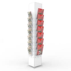 Colonne porte brochures 4 faces 4016