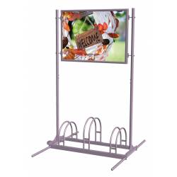 Ratelier 4 vélos avec porte visuel 4181